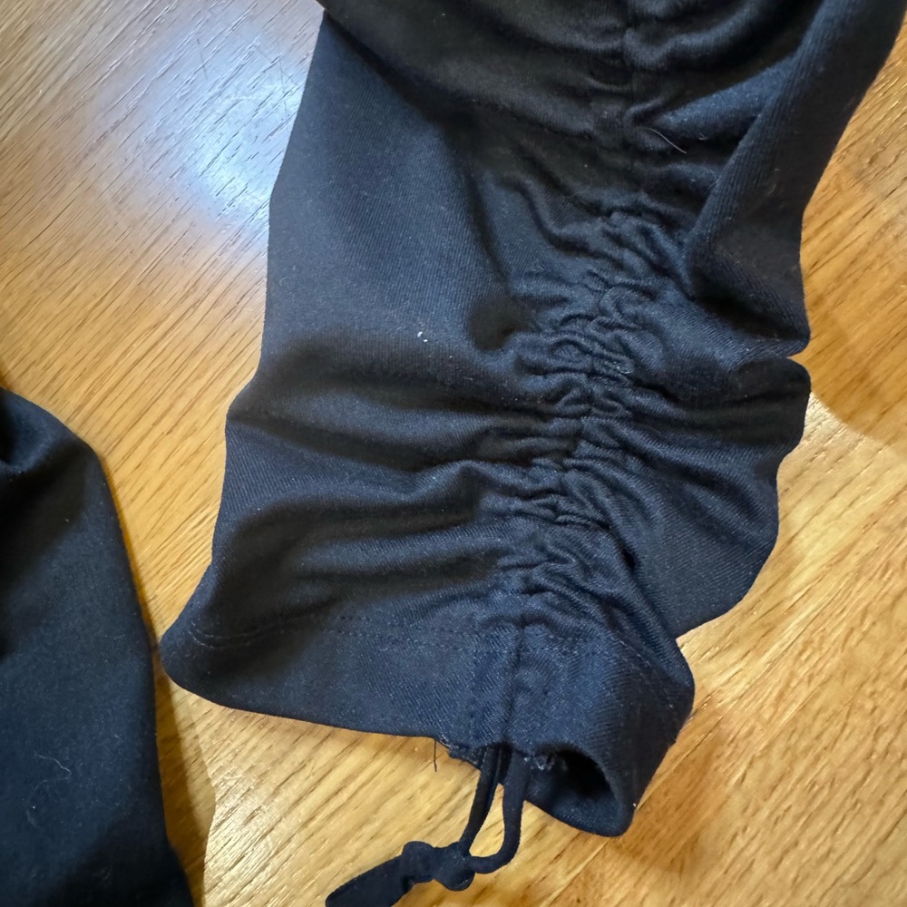 PINK Victoria's Secret Black Ruched women’s Leggings Size Small - Picture 3 of 5